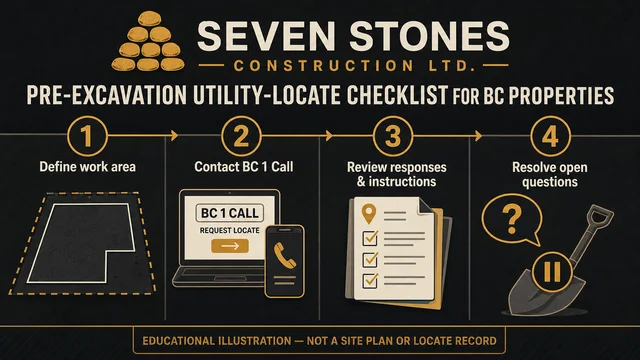 Pre-Excavation Utility-Locate Checklist for BC Properties